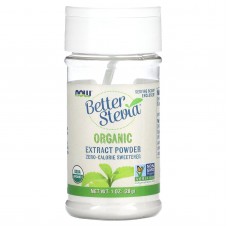 Стевія (екстракт), Better Stevia, Now Foods, органічний порошок, 28 г