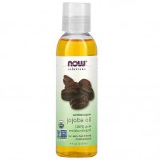 Масло жожоба, Jojoba Oil, Now Foods, Solutions, сертифицированное органическое, 118 мл