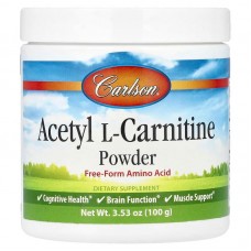 Ацетил карнітин, Acetyl-L-Carnitine, Carlson, порошок амінокислоти, 100 г