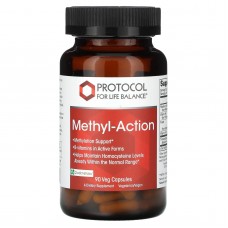 Підтримка метилювання, Methyl-Action, Protocol for Life Balance, активний В-комплекс, 90 веганських капсул