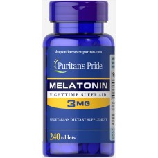 Мелатонин, Melatonin, Puritan's Pride, 3 мг, 240 таблеток