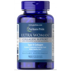 Поддержка коллагена, Ultra Woman™ Collagen Support with Hyaluronic Acid, Puritan's Pride, с гиалуроновой кислотой, 1000 мг, 90 капсул