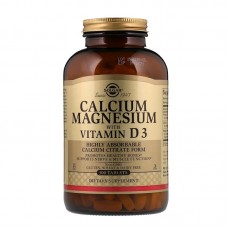 Кальций магний D3, Calcium Magnesium Vitamin D3, Solgar, 300 таблеток