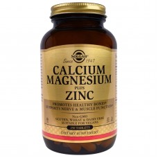 Кальций магний цинк (Calcium Magnesium Zinc), Solgar, 250 таблеток