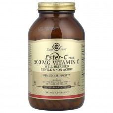 Витамин С плюс, Ester-C, Plus Vitamin C, Solgar, 500 мг, 250 растительных капсул