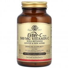 Витамин С плюс (эстер С), Ester-C Plus, Solgar, 500 мг, 100 растительных капсул