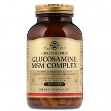 Глюкозамин МСМ комплекс, Glucosamine MSM, Solgar, 120 таблеток