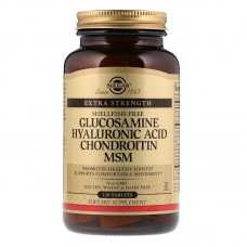 Глюкозамин, гиалуроновая, хондроитин, МСМ, Glucosamine Hyaluronic Acid Chondroitin MSM, Solgar, 120 таблеток