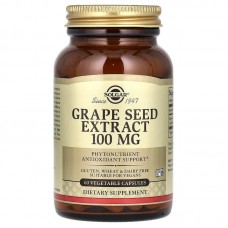 Экстракт виноградных косточек, Grape Seed, Solgar, 100 мг, 60 вегетарианских капсул