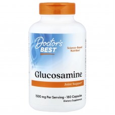 Глюкозамін, Glucosamine, Doctor's Best, 750 мг, 180 капсул