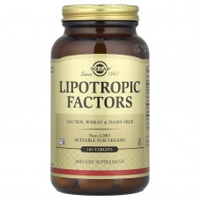 Липотропный фактор, Lipotropic Factors, Solgar, 100 таблеток