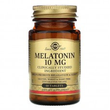 Мелатонин, Melatonin, Solgar, 10 мг, 60 таблеток