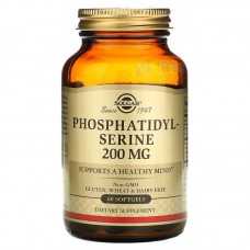 Фосфатидилсерин, Phosphatidylserine, Solgar, 200 мг, 60 гелевых капсул