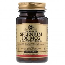 Селен без дріжджів, Selenium, Solgar, 100 мкг, 100 таблеток