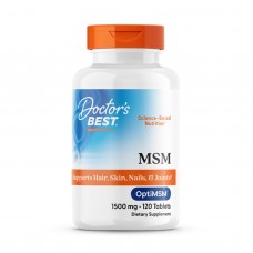 Метилсульфонилметан, МСМ, MSM with OptiMSM®, Doctor's Best, з OptiMSM®, 1500 мг, 120 таблеток