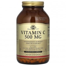 Витамин С, Vitamin C, Solgar, 500 мг, 250 растительных капсул
