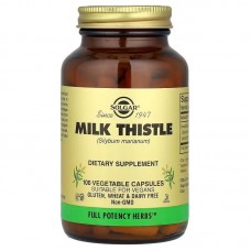 Расторопша, Milk Thistle, Solgar, силимарин, 100 вегетарианских капсул (450 мг на капсулу)