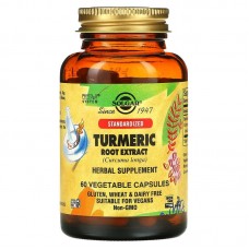 Куркума екстракт кореня, Turmeric, Solgar, 60 вегетаріанських капсул (400 мг у капсулі)