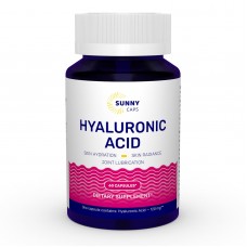 Гиалуроновая кислота, Hyaluronic Acid Powerful, Sunny Caps, 120 мг, 60 капсул