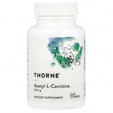 Ацетил карнітин,  Acetyl-L-Carnitine, Thorne, 500 мг, 60 капсул