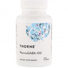 Гамма-аміномасляна кислота, PharmaGABA-100, Thorne, 60 капсул
