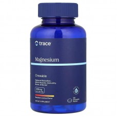 Магній жувальний, Magnesium Chewable, Trace Minerals Research, зі смаком малини і лимона, 120 жувальних таблеток