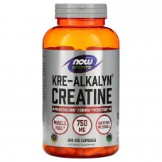 Креатин, Kre-Alkalyn Creatine, Now Foods, Sports, 750 мг, 240 вегетаріанських капсул