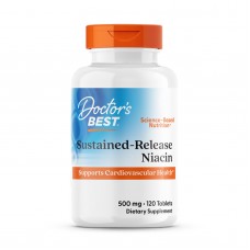 Вітамін В3 (ніацин), Niacin, Doctor's Best, 500 мг, 120 таблеток поступового вивільнення