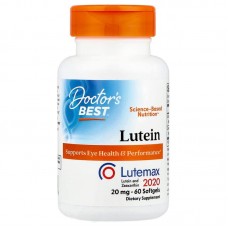 Лютеин, Lutein, Lutemax 2020, Doctors Best, 20 мг, 60 гелевых капсул