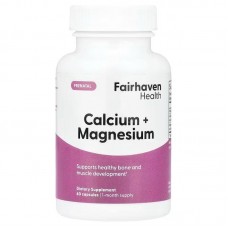 Кальцій та магній, Prenatal Calcium + Magnesium, Fairhaven Health, пренатальний, 60 капсул
