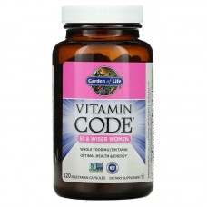 Сырые витамины для женщин 50+, Multivitamin, Vitamin Code, Garden of Life, из цельных продуктов, 120 вегетарианских капсул