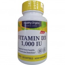 Вітамін D3 в маслі МСТ, Vitamin D3 in MCT Oil, Healthy Origins, 1000 МО, 120 гелевих капсул