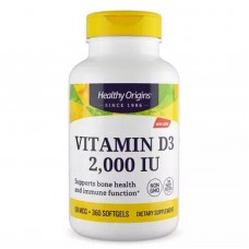 Витамин D3 в масле МСТ, Vitamin D3 in MCT Oil, Healthy Origins, 2000 МЕ, 360 гелевых капсул