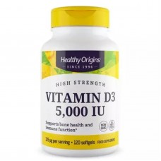 Вітамін D3 в олії МСТ, Vitamin D3 in MCT Oil, Healthy Origins, 5000 МО, 120 гелевих капсул
