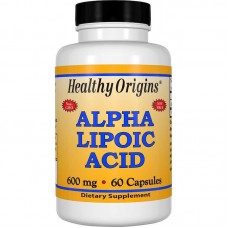 Альфа-ліпоєва кислота, Alpha Lipoic Acid, Healthy Origins, 600 мг, 60 капсул