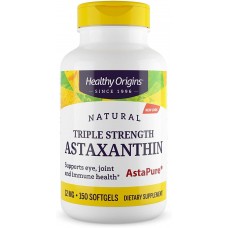 Астаксантин, Astaxanthin, Healthy Origins, 12 мг, 150 гелевих капсул