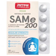 Аденозилметіонін, Sam-e (S-Adenosyl-L-Methionine), Jarrow Formulas, 200 мг, 20 таблеток, покритих кишковорозчинною оболонкою