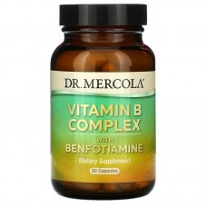 Витамины группы В с бенфотиамином, Vitamin B Complex, Dr. Mercola, 60 капсул