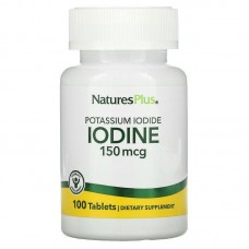 Йод (йодид калію), Potassium Iodide, Nature's Plus, 150 мкг, 100 таблеток