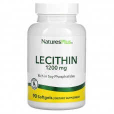 Лецитин, Lecithin, Nature's Plus, 1200 мг, 90 капсул