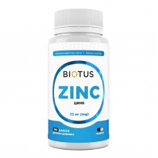 Цинк, Zinc, Biotus, 32 мг, 100 капсул