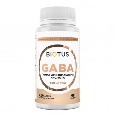 ГАМК (гамма-аміномасляна кислота), GABA, Biotus, 100 капсул