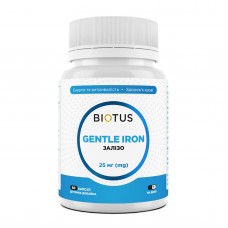 Железо, Gentle Iron, Biotus, 25 мг, 60 капсул