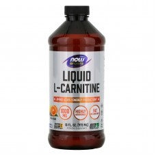 L-карнітин, L-Carnitine, Now Foods, Sports, рідкий, цитрус, 1000 мг, 473 мл