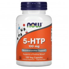 5-HTP, 5-гідрокситриптофан, 5-HTP, Now Foods, 100 мг, 120 вегетаріанських капсул