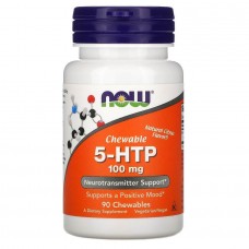 5-HTP (5-гідрокситриптофан), 5-HTP, Now Foods, цитрусовий смак, 100 мг, 90 жувальних таблеток