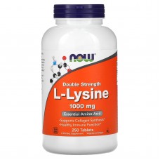 L-лізин, L-Lysine, Now Foods, подвійна сила, 1000 мг, 250 таблеток