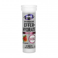 Effer-Hydrate Effervescent Orange Strawberry - 10 tabs Now Foods