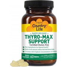 Підтримка щитовидної залози Country Life Rapid Release Thyro-Max Support, 60 Tablets Country Life