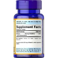 Витамин D3 Puritan's Pride Vitamin D3 10000iu 100 Softgels  Puritan's Pride